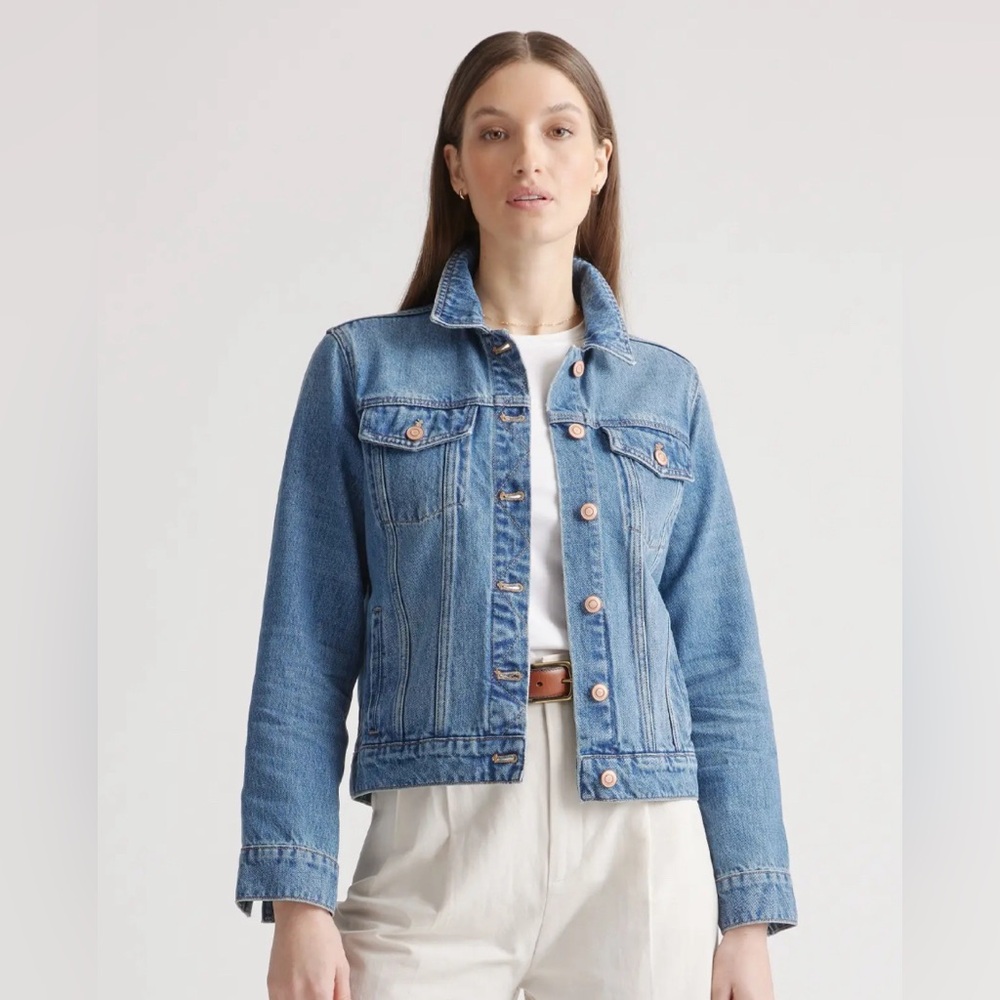 Oversized Denim Jacket with Washwell